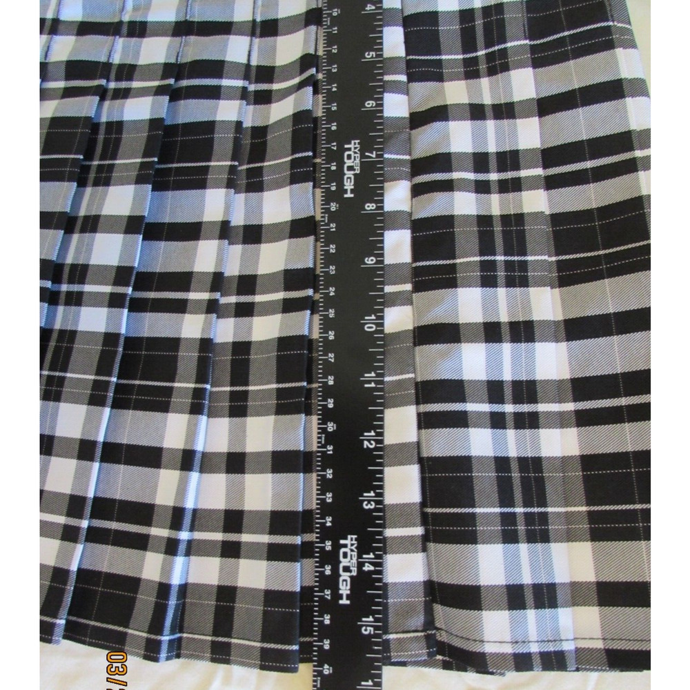 Whimsigoth‎ Office Siren Black & White Plaid  Schoolgirl Micro Mini Sz M - Picture 7 of 8